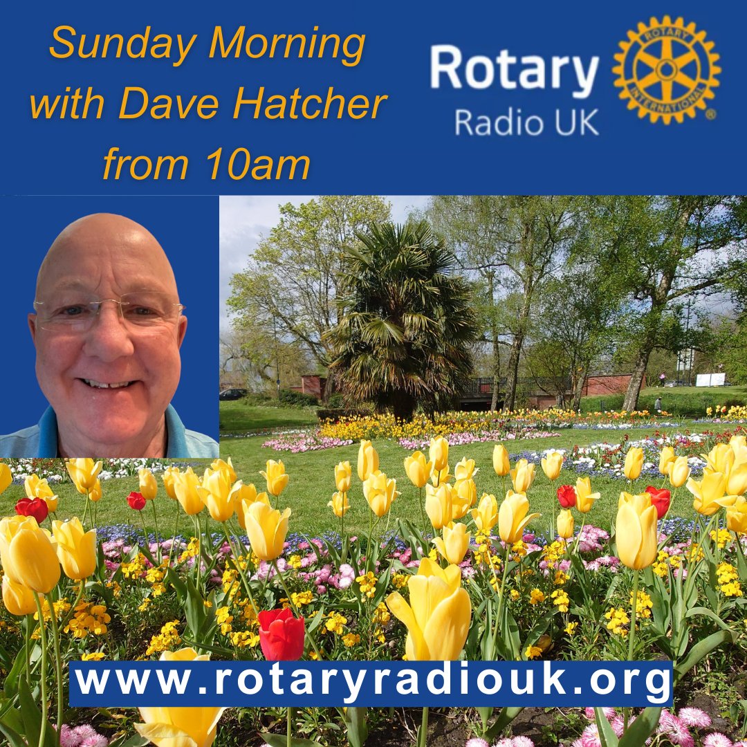 Dave Hatcher. 10.00am till 12.00 midday. Every Sunday Morning Lots of Great music and Rotary News. Rotary Radio UK broadcasting to the World. 'Alexa Play Rotary Radio UK' rotaryradiouk.org