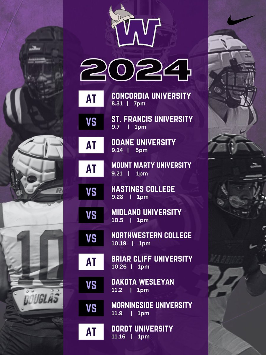 Big moves ahead as the Warriors move into the GPAC for the Fall 2024 season. Mark your calendars for an exciting season of football! #WUFootball #WIN