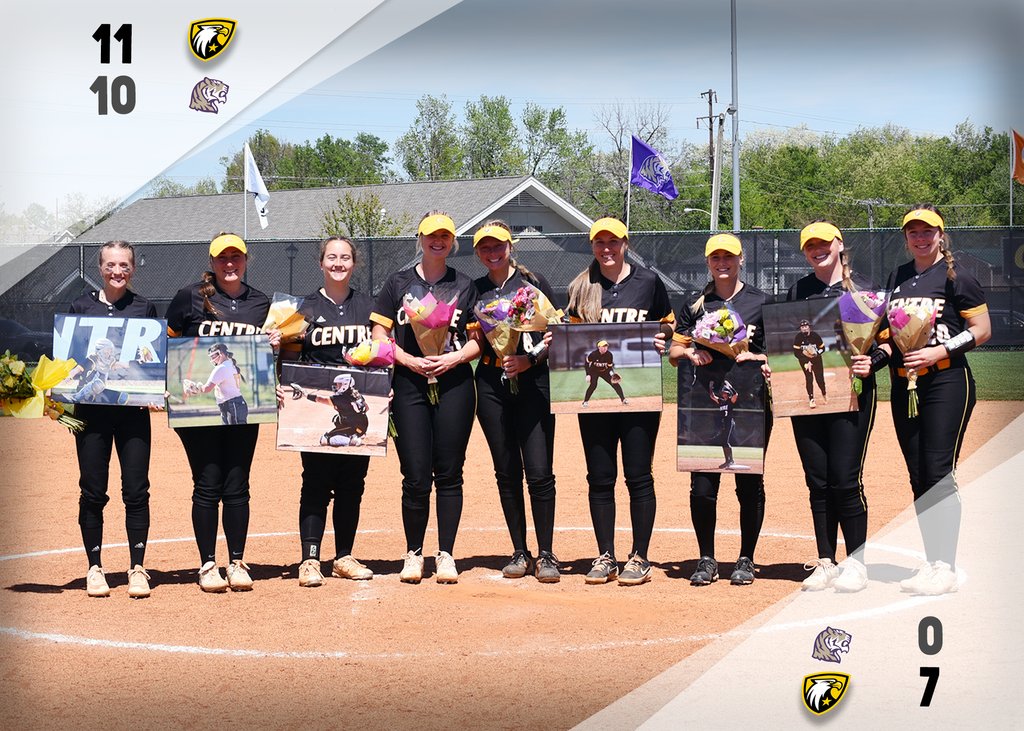 🥎 | An extra-innings triumph PLUS a shutout win was a thrilling way to honor @CentreCSoftball's senior class! #RollKerns centrecolonels.com/news/2024/4/20…