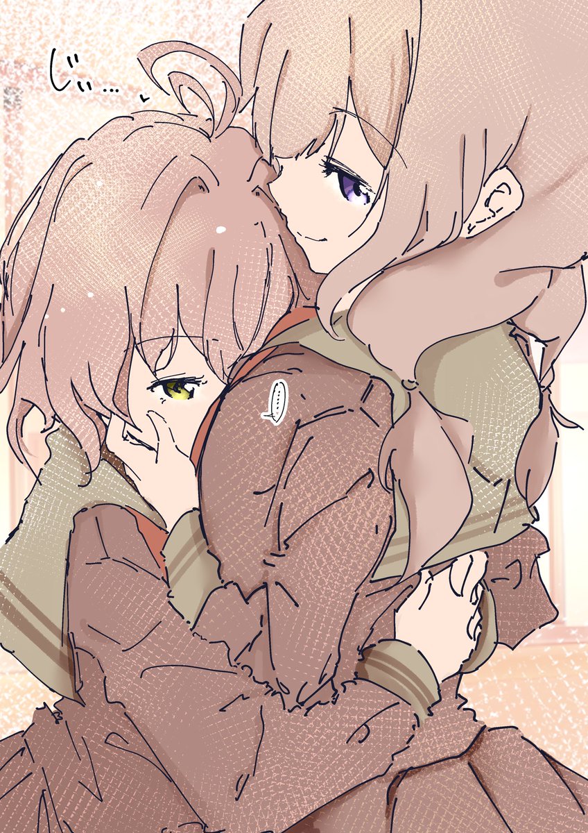 『朝から見せつけてくれる2人』(おは百合です🌸✨)#創作百合 