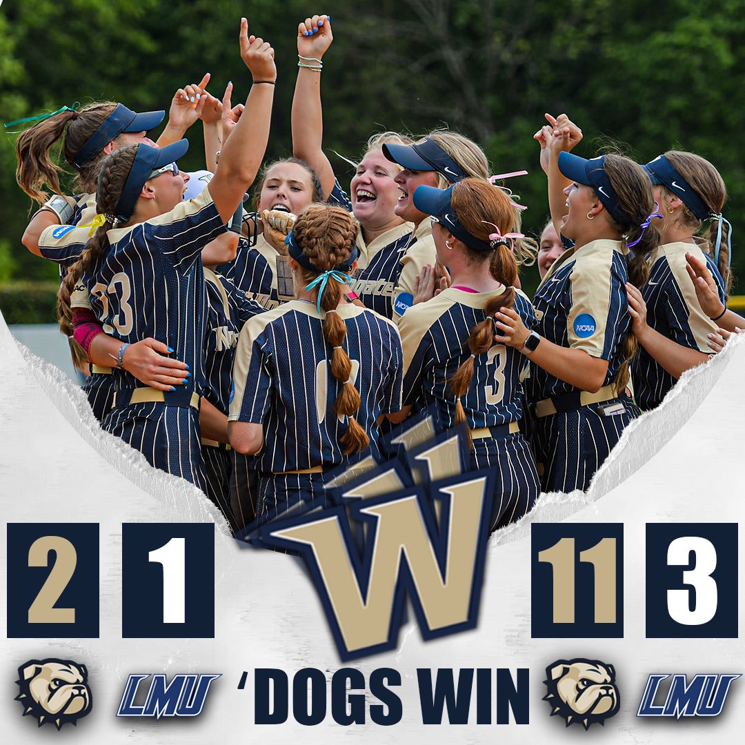 🧹 BULLDOGS SWEEP 🧹 #10 @WingateSoftball clinches their second straight REGULAR SEASON SAC TITLE with a pair of victories over LMU!! 'Dogs close out the regular season 44-7 overall & 22-2 in the SAC! Bulldogs will host SAC Tourney action this weekend! #OneDog