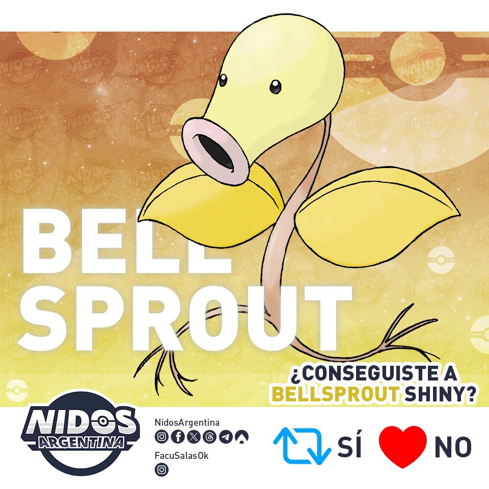 NidosArgentina's tweet photo. ¿Conseguiste a Bellsprout shiny?

¡Contanos cómo te fue en el #PokemonGOCommunityDay!

Diseño: @FacuSalasOkno https://t.co/rBmeWBRDgf