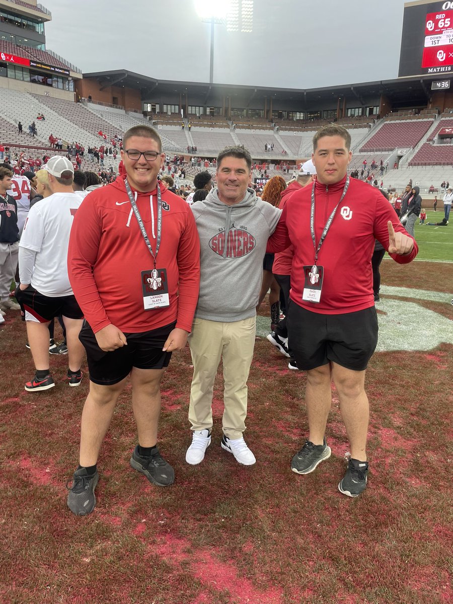 Had a fantastic visit today @OU_Football  spring game! Thank you @OU_CoachB @CoachVenables @SethLittrell  #OUDNA @coach_bhall 
#OUDNA @nhstigerfb