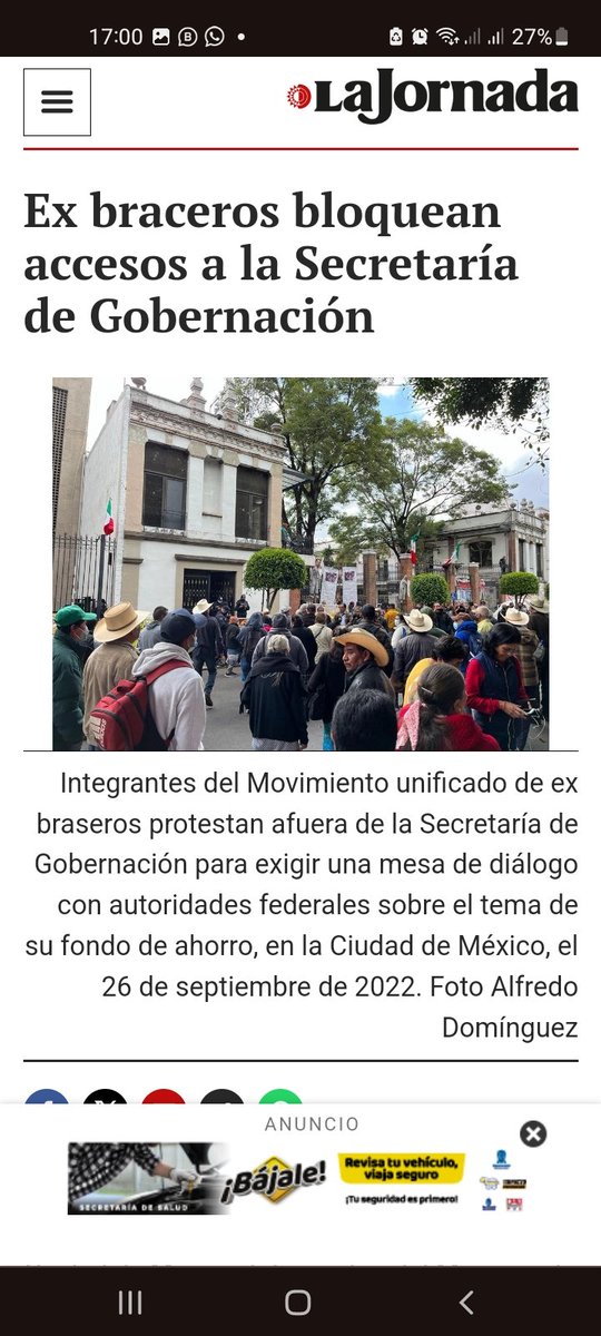 Detengamos a @PartidoMorenaMx y al #NarcoPresidenteAMLO42 para que en unos años no tengamos que andar cerrando calles como los exbraceros exigiendo nuestros ahorros