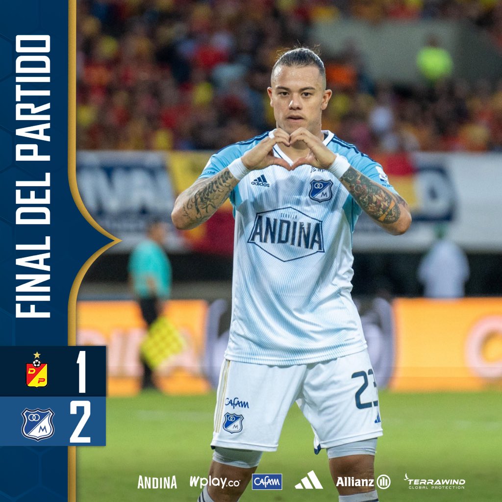 MillosFCoficial's tweet image. ⏱️ 90' ¡3 PUNTOS AZULES EN LA PERLA DEL OTÚN! 🫶⚽️💙🔥 ¡VAMOS MILLONARIOS QUERIDO! 
 
🔴🟡 PER 1️⃣ - 2️⃣ MFC 🔵⚪️