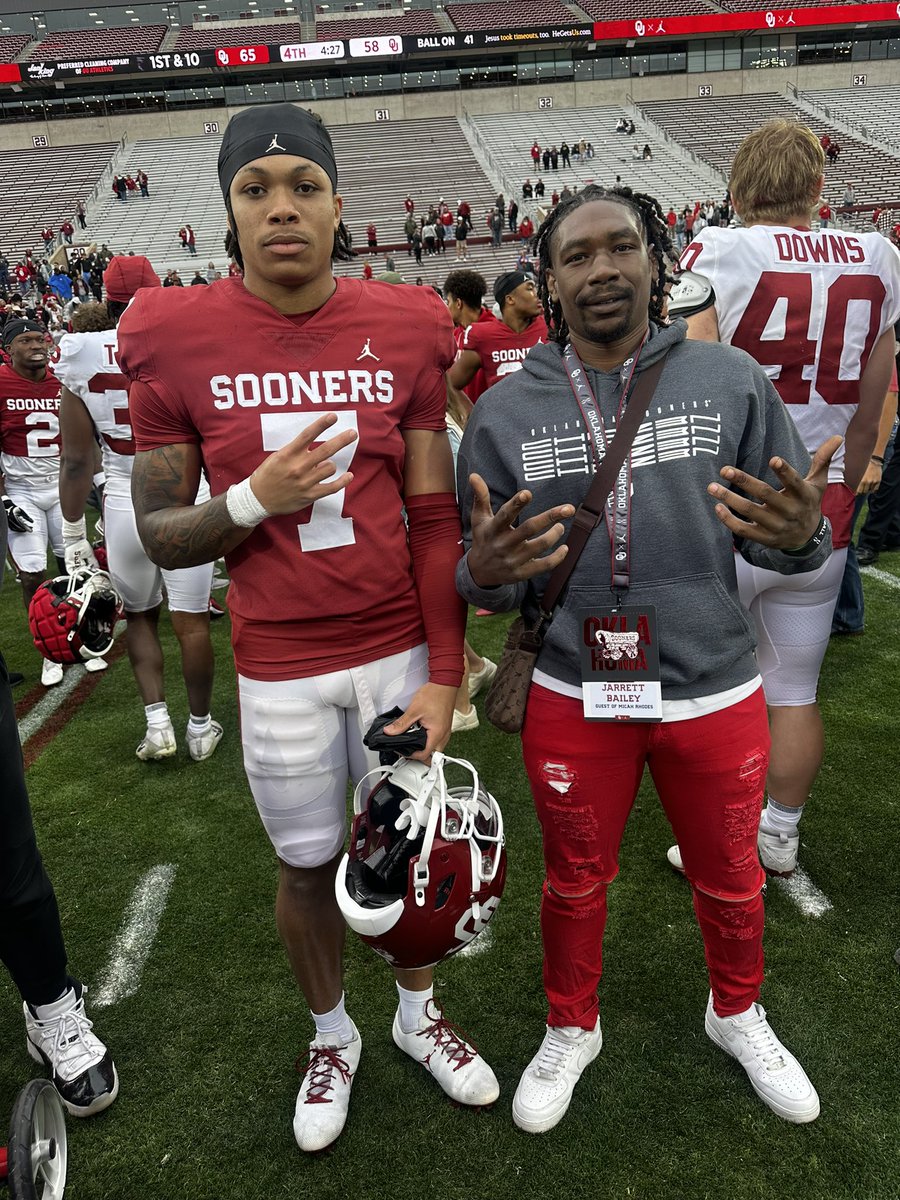 From committing at the spring game to playing in the spring game! I’m here for you every step I’m proud of you my guy! Let’s keep elevating!! @ZionKearney2024