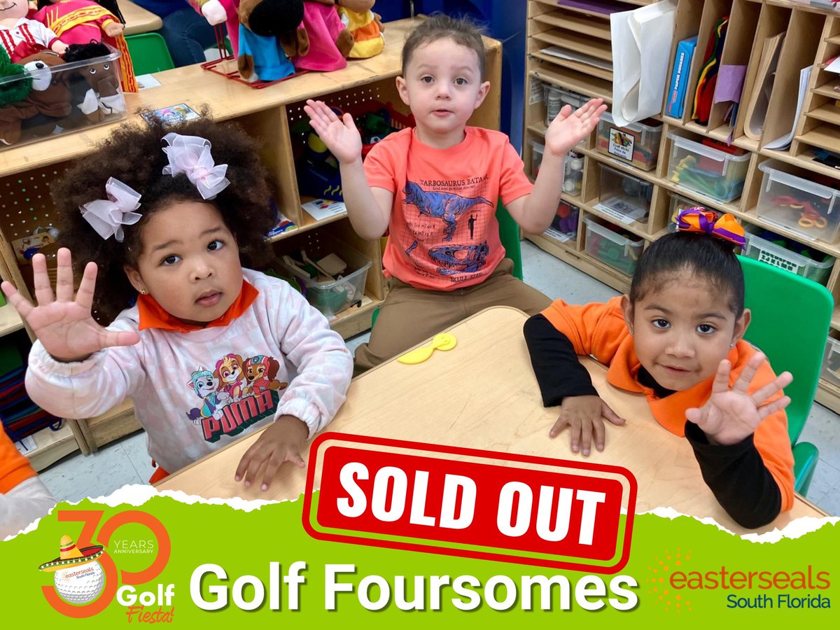 Guess how many foursomes we have left? None! We are SOLD OUT on player spots for our #EastersealsSouthFlorida Golf Fiesta! 3️⃣0️⃣ ANNIVERSARY.🏌️‍♀️(1/2)

#charity #golfclassic #easterseals