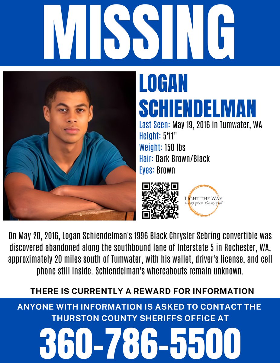 #MissingPosterMonday #LoganSchiendelman #Washington #MondayMotivation #Missing #MissingPerson