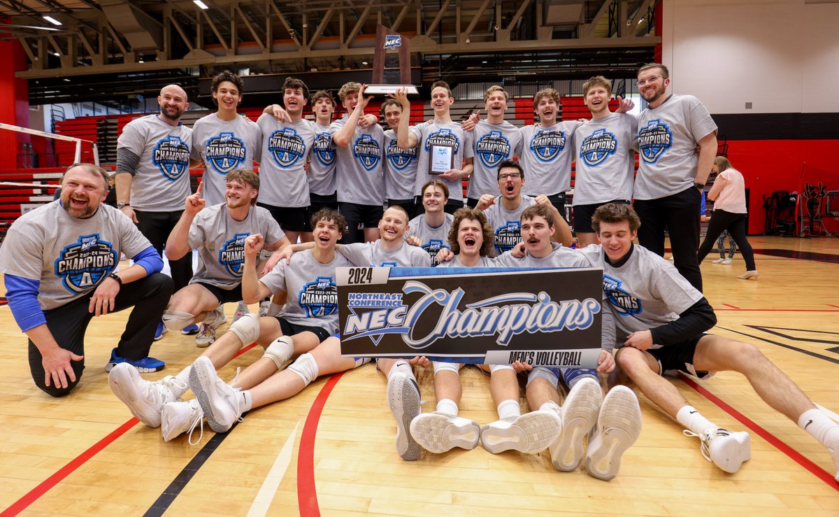 𝗧𝗵𝗲 𝘆𝗲𝗮𝗿 𝗼𝗳 𝘁𝗵𝗲 (𝘄𝗶𝗹𝗱)𝗰𝗮𝘁.🏐😼

@DaemenMVB downs top-seeded SFU to claim the #NECMVB 🏆 for the first time in program history! 🎉

@FirstPointVB x #NECchamps