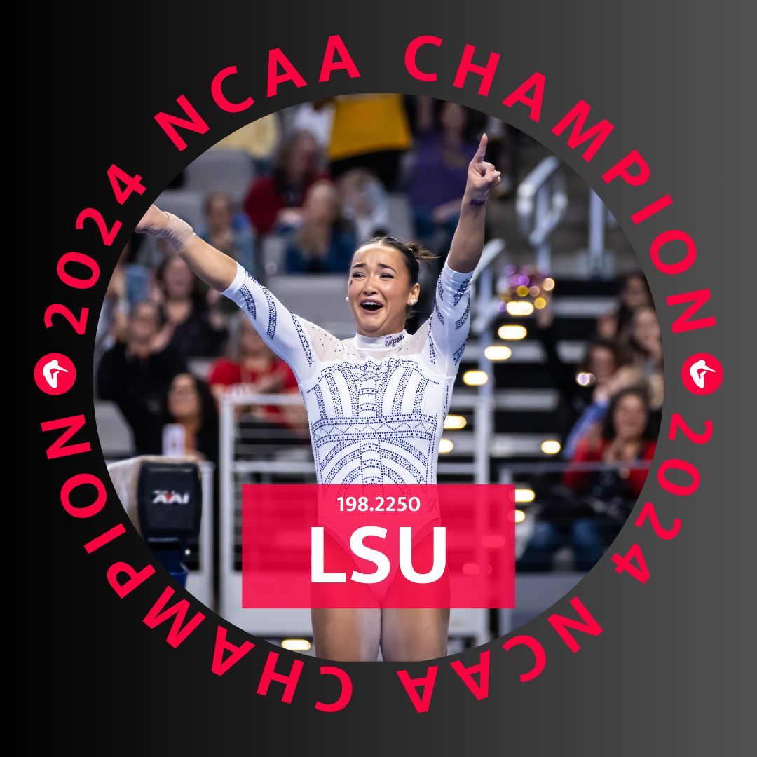 For the first time EVER! Congratulations to the LSU Tigers, the 2024 NCAA Gymnastics Champions! #NCAAgym