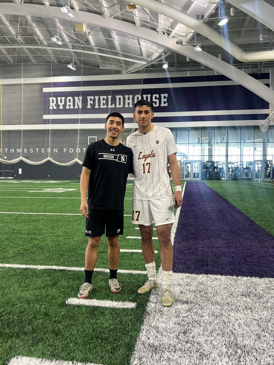 Blessed to see these two Wildcat Alums doing great!! Couldn’t be prouder of these two 2021 grads, Jonny Rodriguez at Northwestern and Angel Mendez at Loyola. Both are excellent soccer players but even better people. Good luck to you both!🟣⚪️