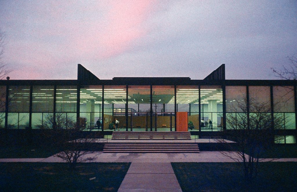 The shining spaciousness of Illinois Tech's Crow Hall by Mies van der Rohe.