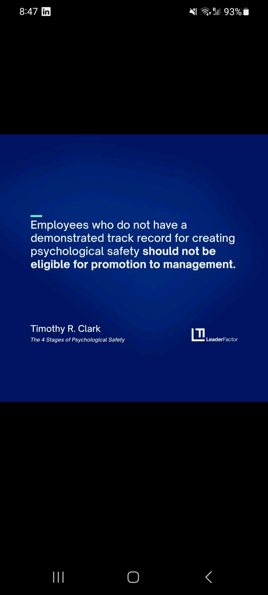 thedawning1's tweet photo. Give your employees psychological safety.  Find out how. #psychologicalsafety #toxicworkcultures https://t.co/jyfv2oihNT