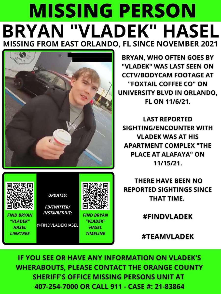#MissingPosterMonday #VladekHasel #Florida #MondayMotivation #Missing #MissingPerson #FindVladek