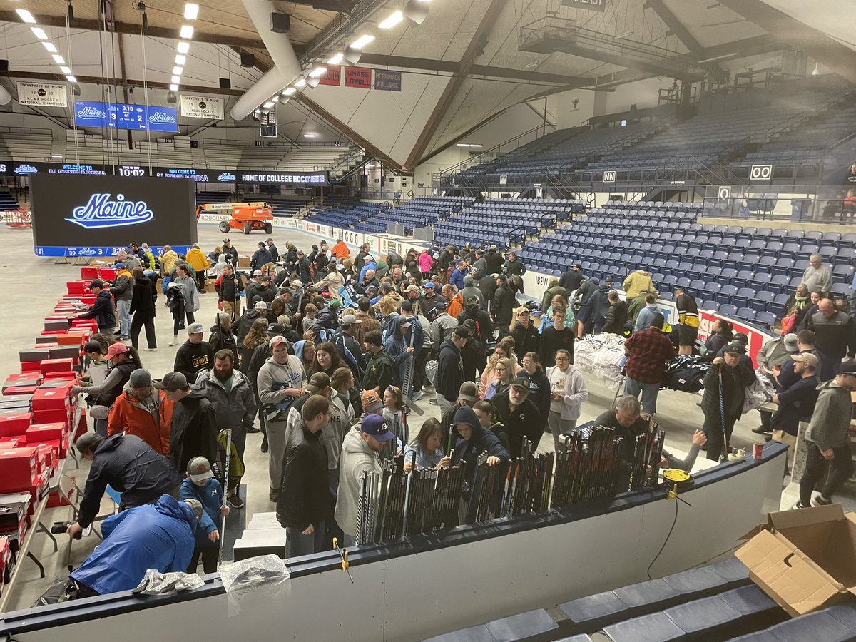 A sincere thank you to everyone that stopped by today and took home some pieces of <a href="/BlackBearNation/">Maine Athletics</a>. And an even bigger thank you to all the volunteers and staff that helped us pull this off.