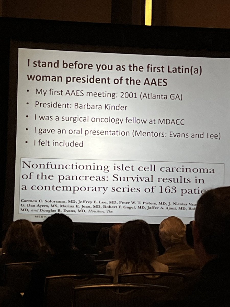 Congratulations to @Carmensolcar - the first Latina woman president of @TheAAES! I can’t imagine endocrine surgery without you! 🦏 #AAES2024 @VanderbiltU @WomenSurgeons @LatinasInMed