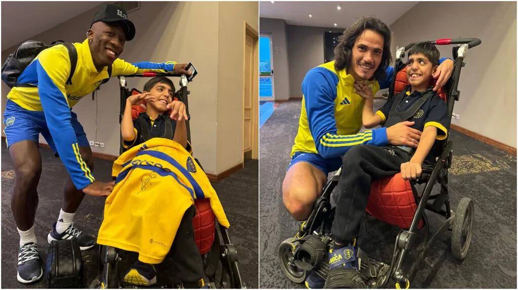 tndeportivo's tweet photo. El emotivo gesto de los jugadores de Boca con un pequeño fanático en Córdoba que emocionó a todos en las redes https://t.co/KPM1bN3nAX https://t.co/V7v3MAdtk8