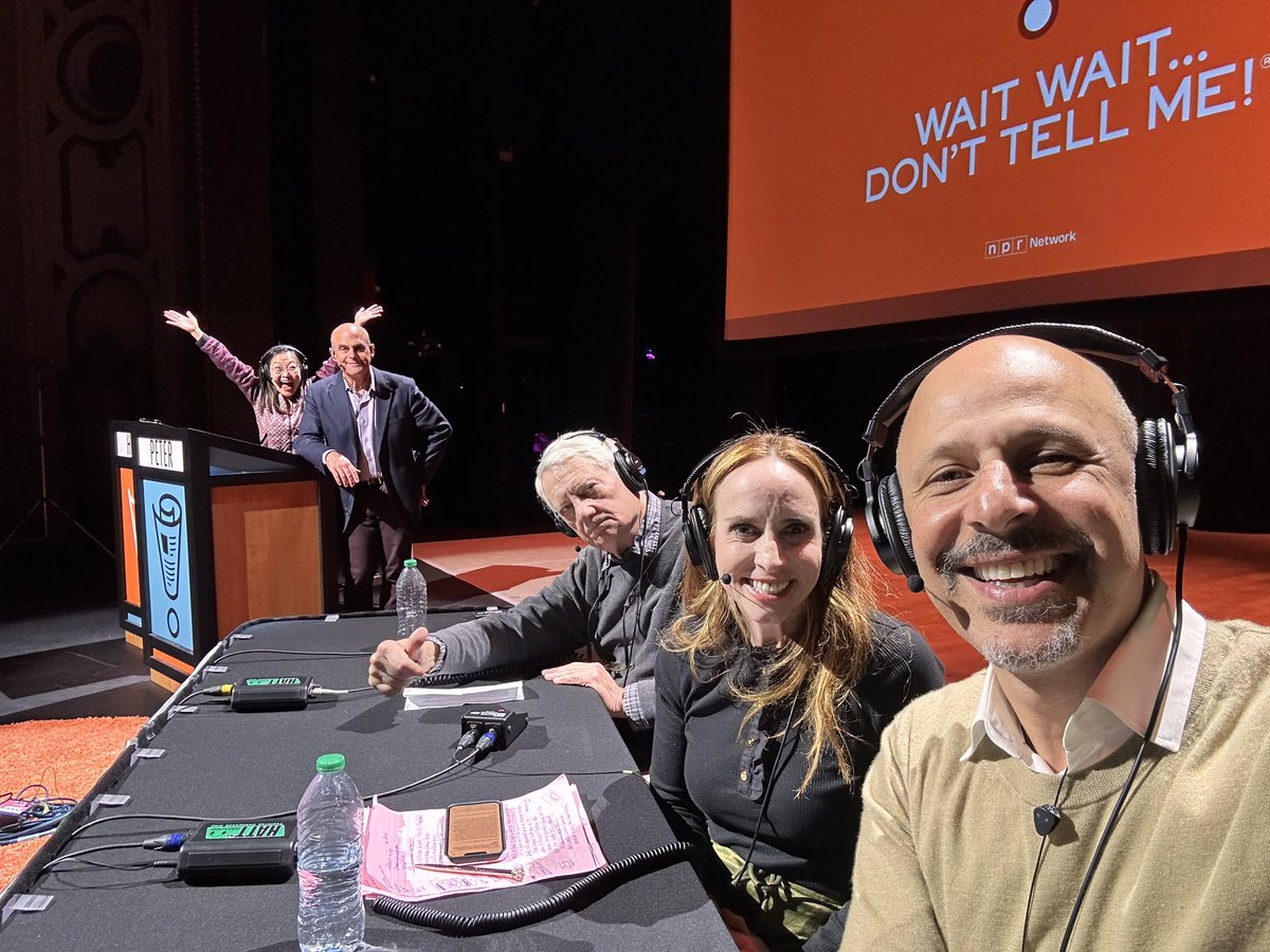 I’m back on @waitwait this weekend with these beautiful human beings! @Faith_Salie @royblountjr @petersagal @funnyhelenhong - and none of us fell asleep during jury selection! Listen here podcasts.apple.com/us/podcast/wai…