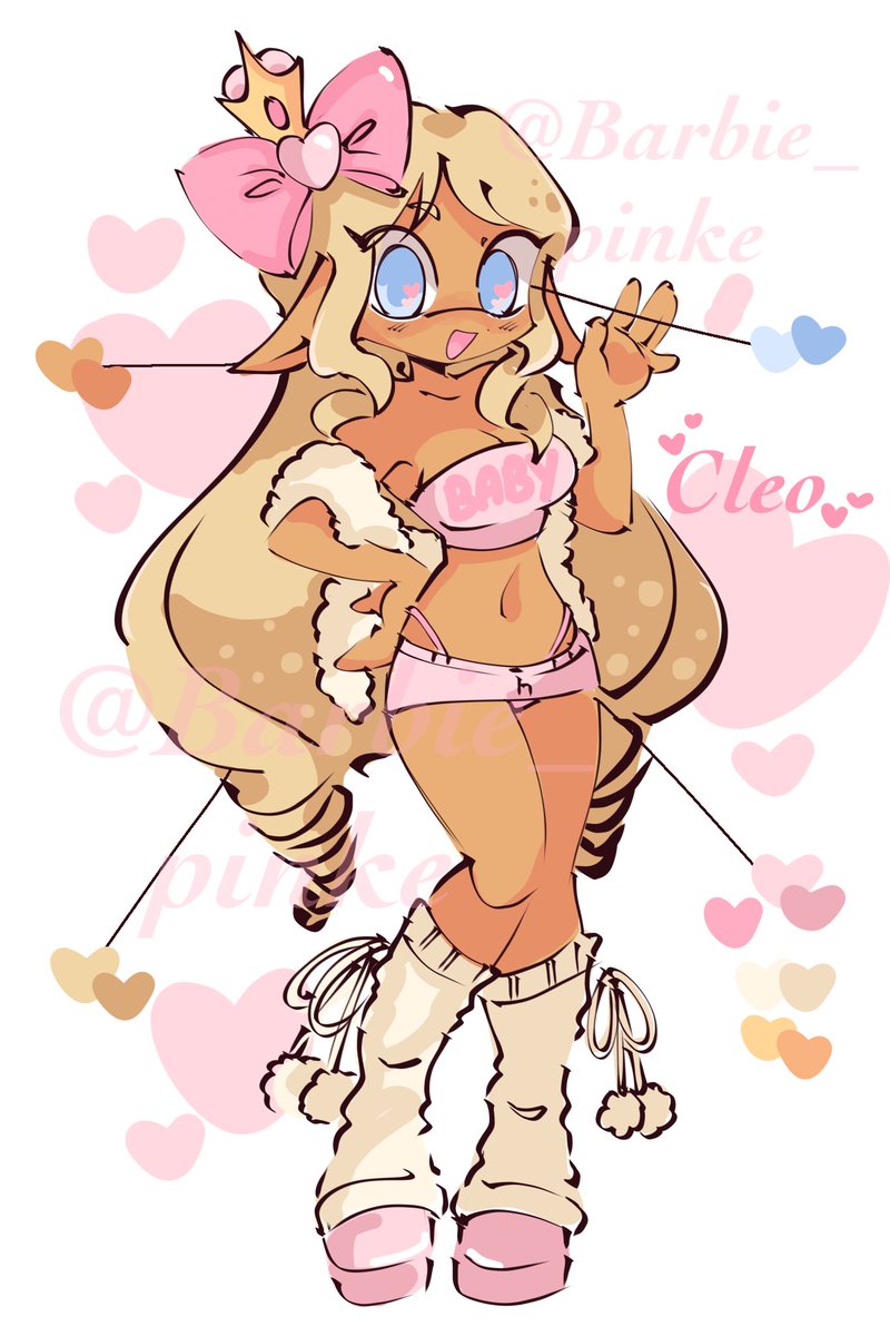 Adoption!🩷 her name is Cleo and she’s a bimbo girly!🧁🛼 she’s 30$ comment claim if you wanna adopt her! Thank yuuu!💖💕💖 #Splatoon