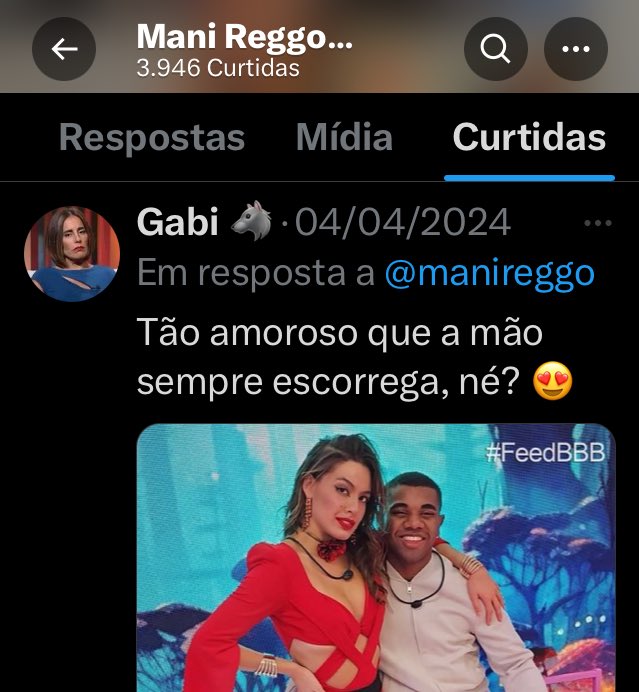 cintilantinha's tweet photo. Mani pura oportunista de categoria maior! Durante o programa ela ja curtiu vários posts que falavam mal do Davi, uma esposa amorosa curtiria isso? 😱 Só deixa evidente que tudo era planeado, terminar com ele pra se colocar de esposa vitima!

NAO SOMOS BURROS! 
FECHADOS COM DAVI https://t.co/g8X41bIGNB