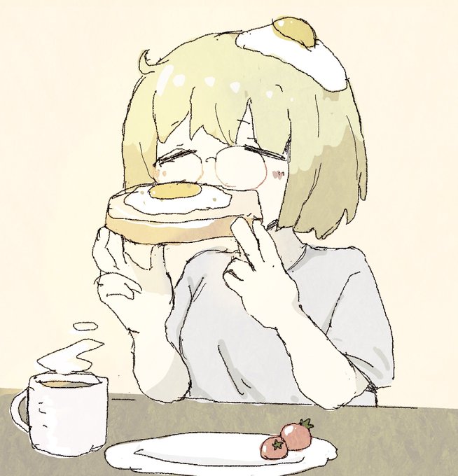 「玉子 トースト」のTwitter画像/イラスト(新着)
