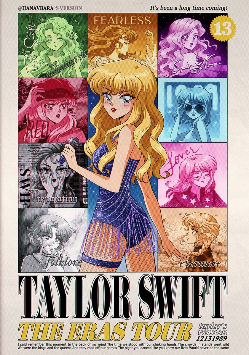 TheSwiftSociety's tweet photo. 🎨| Retro The Eras by @hanavbara https://t.co/5fDbIWoJAD