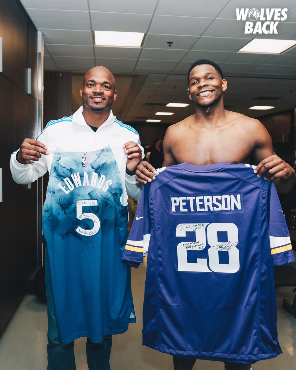 Timberwolves's tweet photo. just a kid and his childhood GOAT. 🥹 https://t.co/ngYDh5bmRj