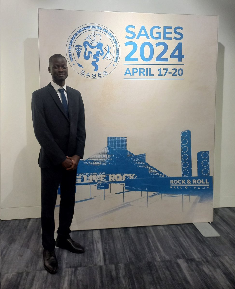 Excited to have presented our work on laparoscopic appendectomy learning curves with <a href="/UGBSN/">UGB Sénégal</a> <a href="/Adja_coumba_d/">Adja Coumba Diallo</a> at #SAGES2024 in Cleveland, Ohio! Grateful for collaboration with <a href="/pennsurgery/">PennSurgery</a> in advancing surgical education and improving access to low-cost laparoscopy." <a href="/SAGES_Updates/">SAGES is in Tampa in 2026!</a>