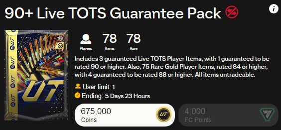 🚨overnight 90+ TOTS guaranteed tots pack giveaway To join: RT Follow ✅