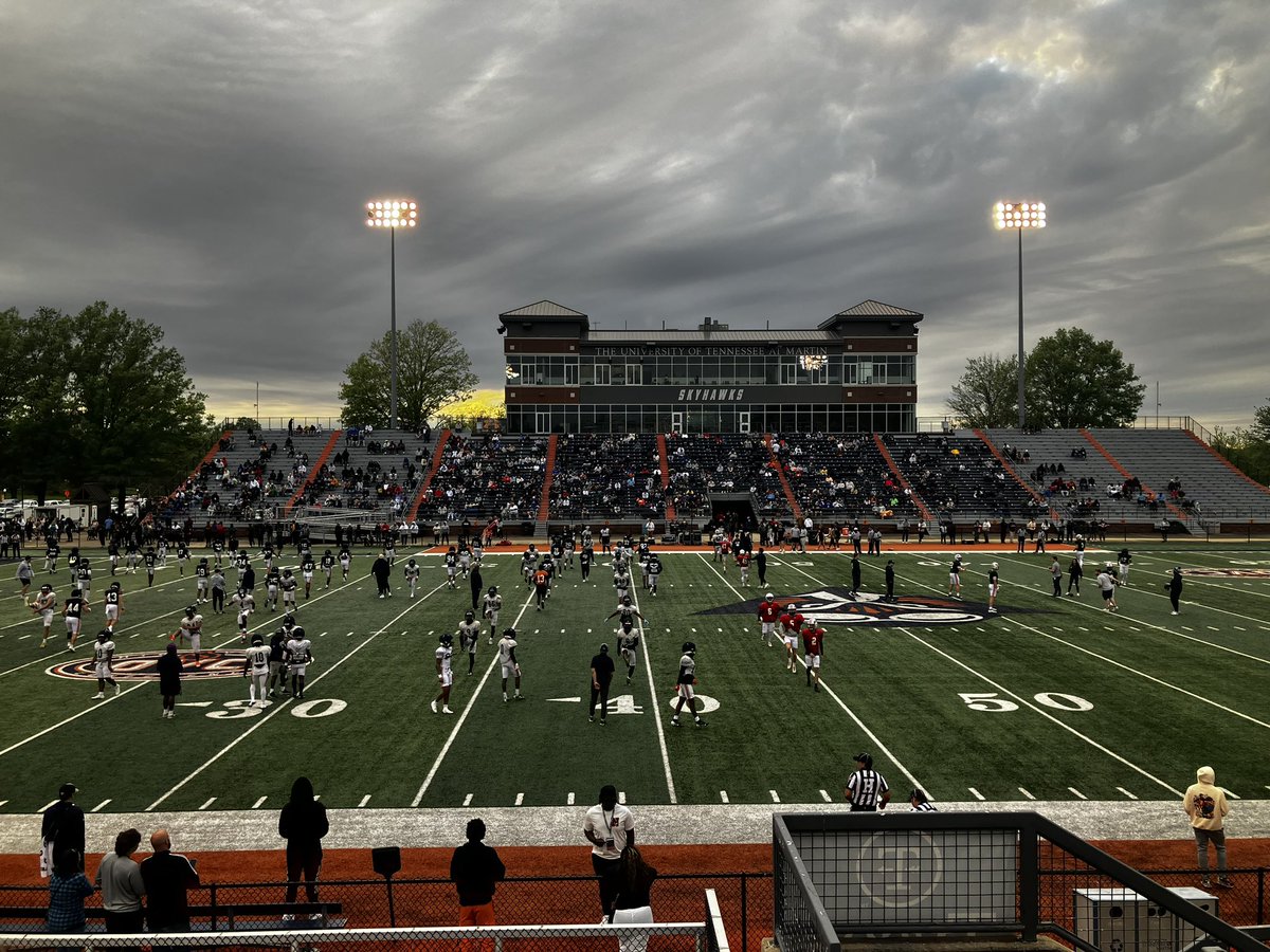 Had a great time at <a href="/UTM_FOOTBALL/">UT Martin Football</a> spring game. Thanks again <a href="/CoachStoutUTM/">Coach Stout 🏈</a> for the invite. 
<a href="/CSmithScout/">Chris Smith</a> 
<a href="/BrianRecto38425/">Brian Rector</a>