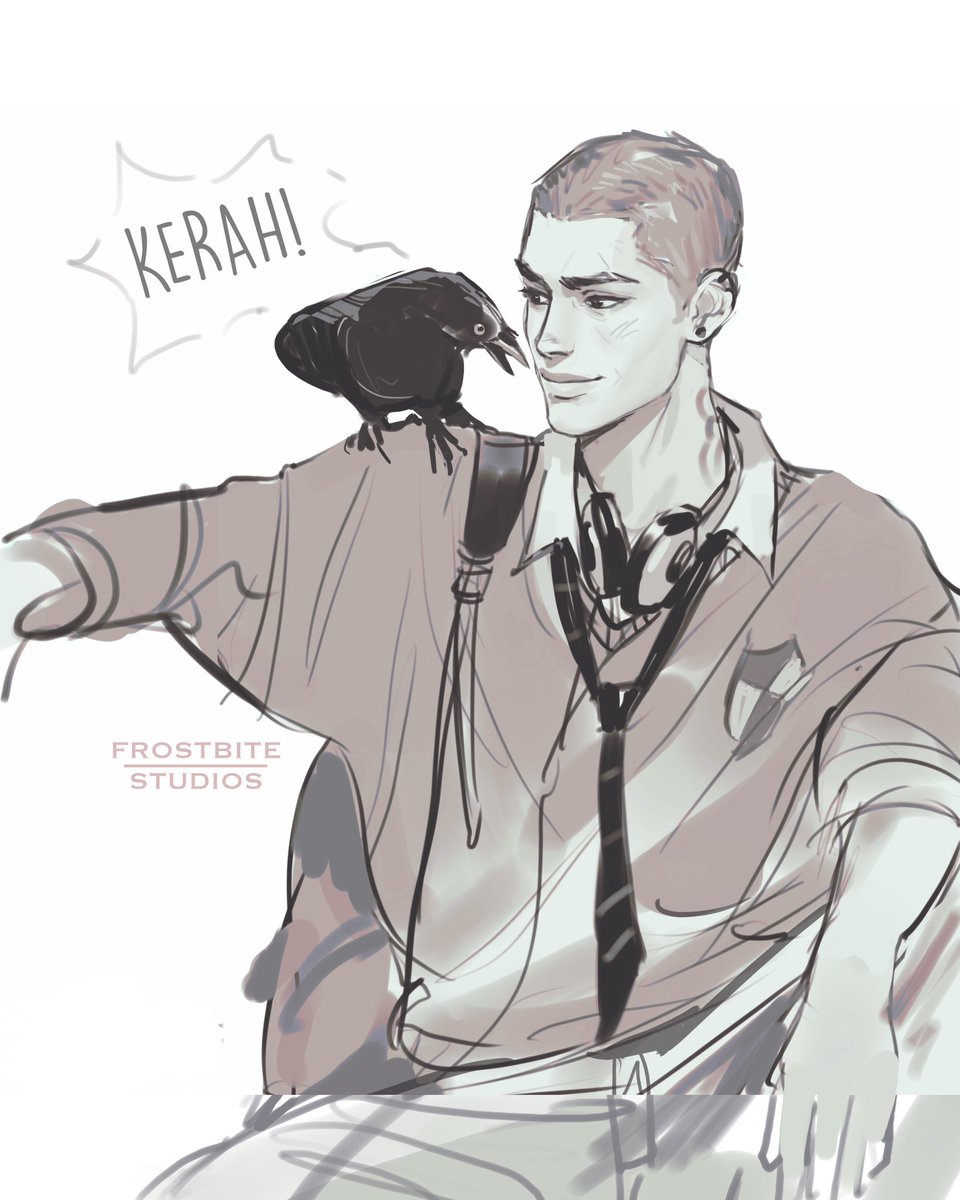 frostedsparrow's tweet photo. #theravencycle and more specifically #pynch on the brain. 🐦‍⬛ #adamparrish #ronanlynch #trc https://t.co/BPfqIYIoxn