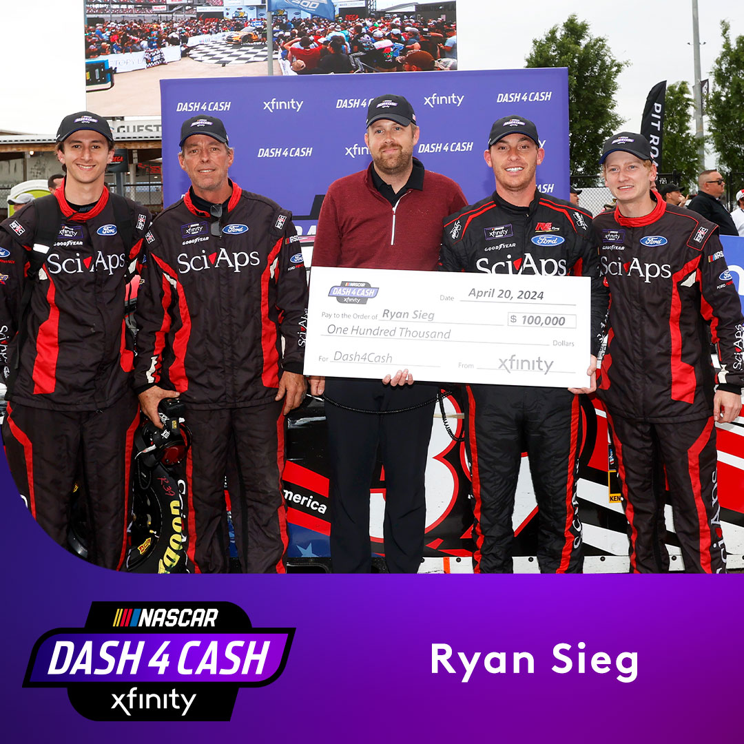 Owes a nice dinner to whoever caused the second overtime. @RyanSiegRacing wins #XfinitySeries #Dash4Cash for the first time in his career!