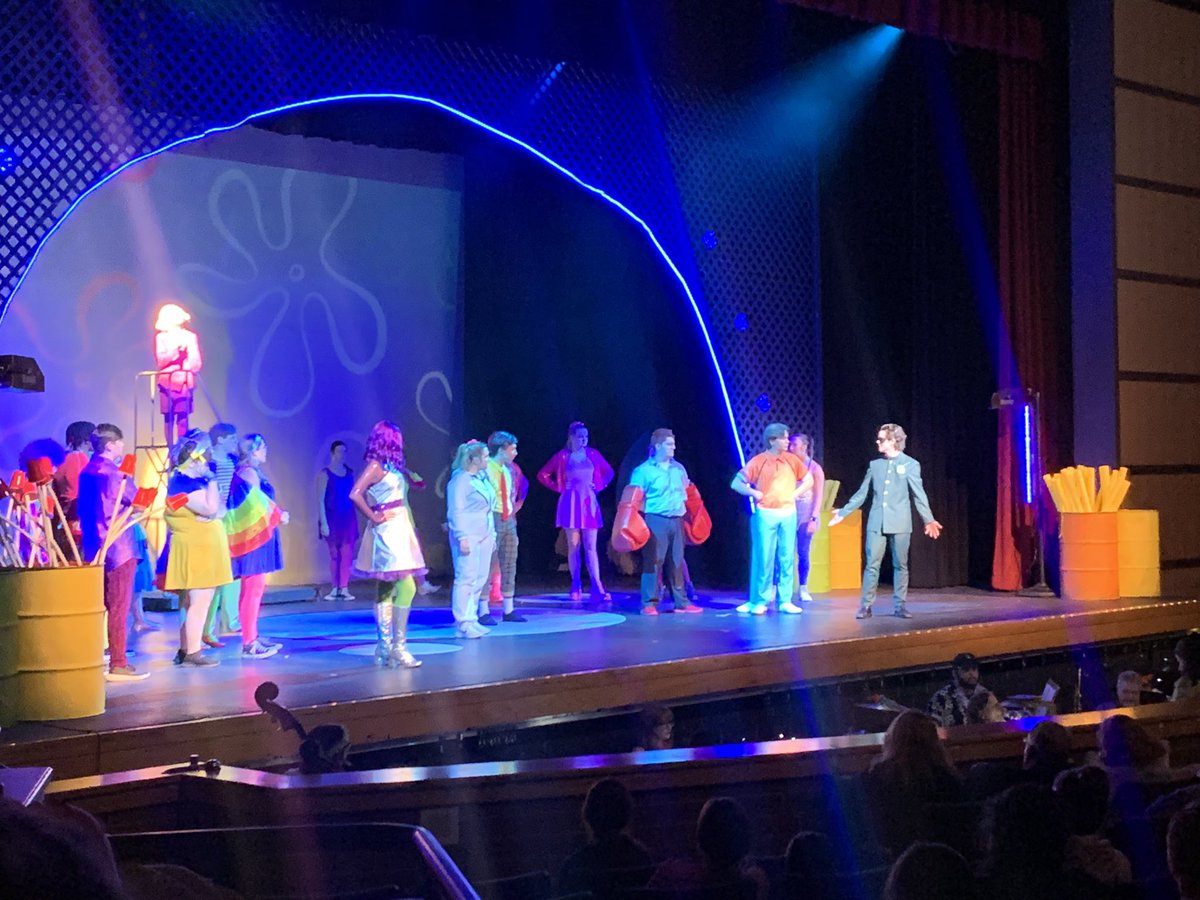 Closing night for @BradleyTheatre production of SpongeBob! The talent and work put in by our Jags to make this show happen is so impressive! Thank you to everyone involved.
