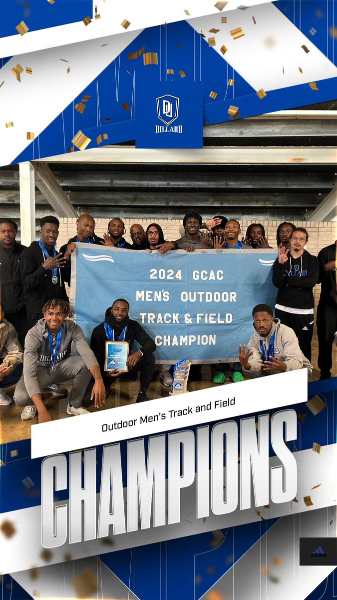 Congratulations to Dillard University 2024 GCAC Outdoor Men’s and Women’s Track and Field CHAMPIONSHIPS! #Geauxbleu 🔵😈👟