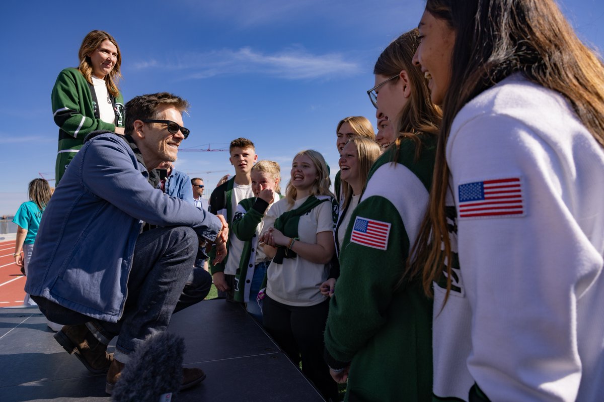 KUTV2News's tweet photo. After over a year of trying to get Kevin Bacon to revisit the iconic "Footloose" film location at Payson High School before its demolition, the actor showed up just in time for prom.

FULL GALLERY: https://t.co/0GZejS4vjv https://t.co/2yzeHQKhj8