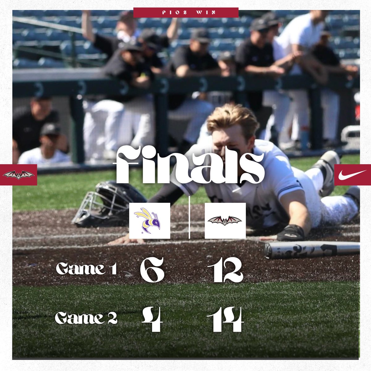 RT if you’ve heard this one before…. PIOS WIN❗️❗️ We’ll go for the sweep tomorrow! #FlyPios🦇