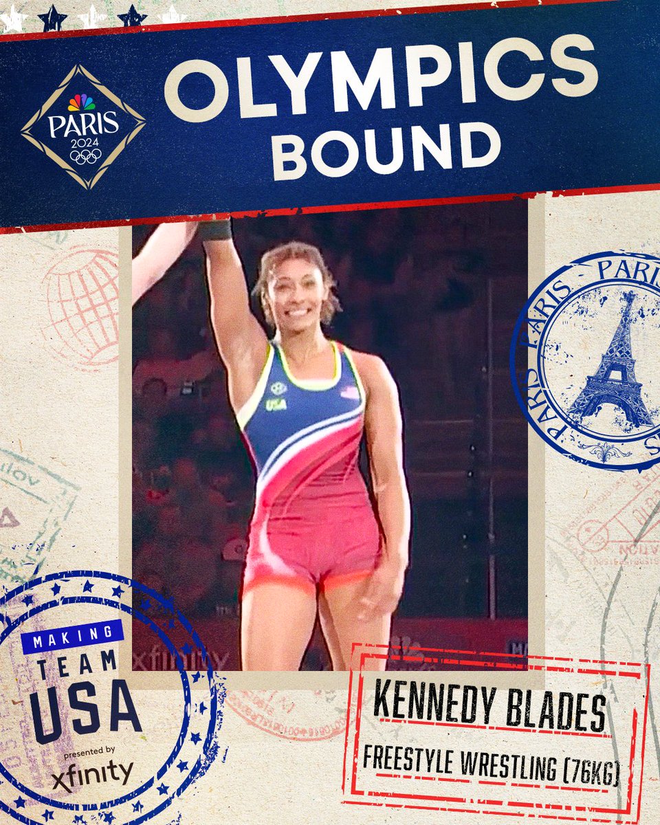In dominant fashion, Kennedy Blades has qualified for her first Olympics! #WrestlingTrials24