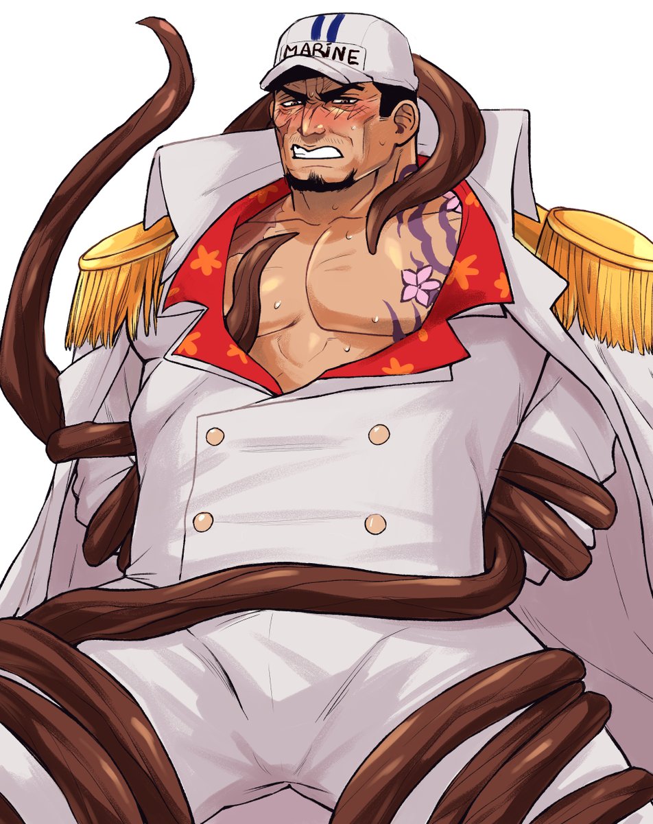 vasnutt's tweet photo. #NSFW New post with 4 new pics featuring Fleet Admiral Sakazuki having fun with some vines 😳 https://t.co/wkYPpNuk5B