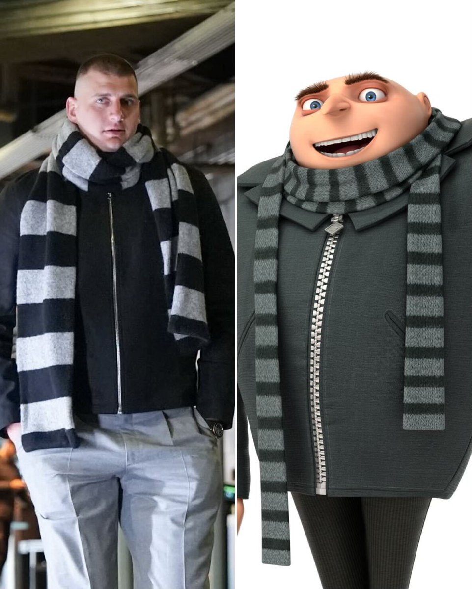 Jokić pulled up looking like Gru from Despicable Me 😂🔥 (via @nuggets)