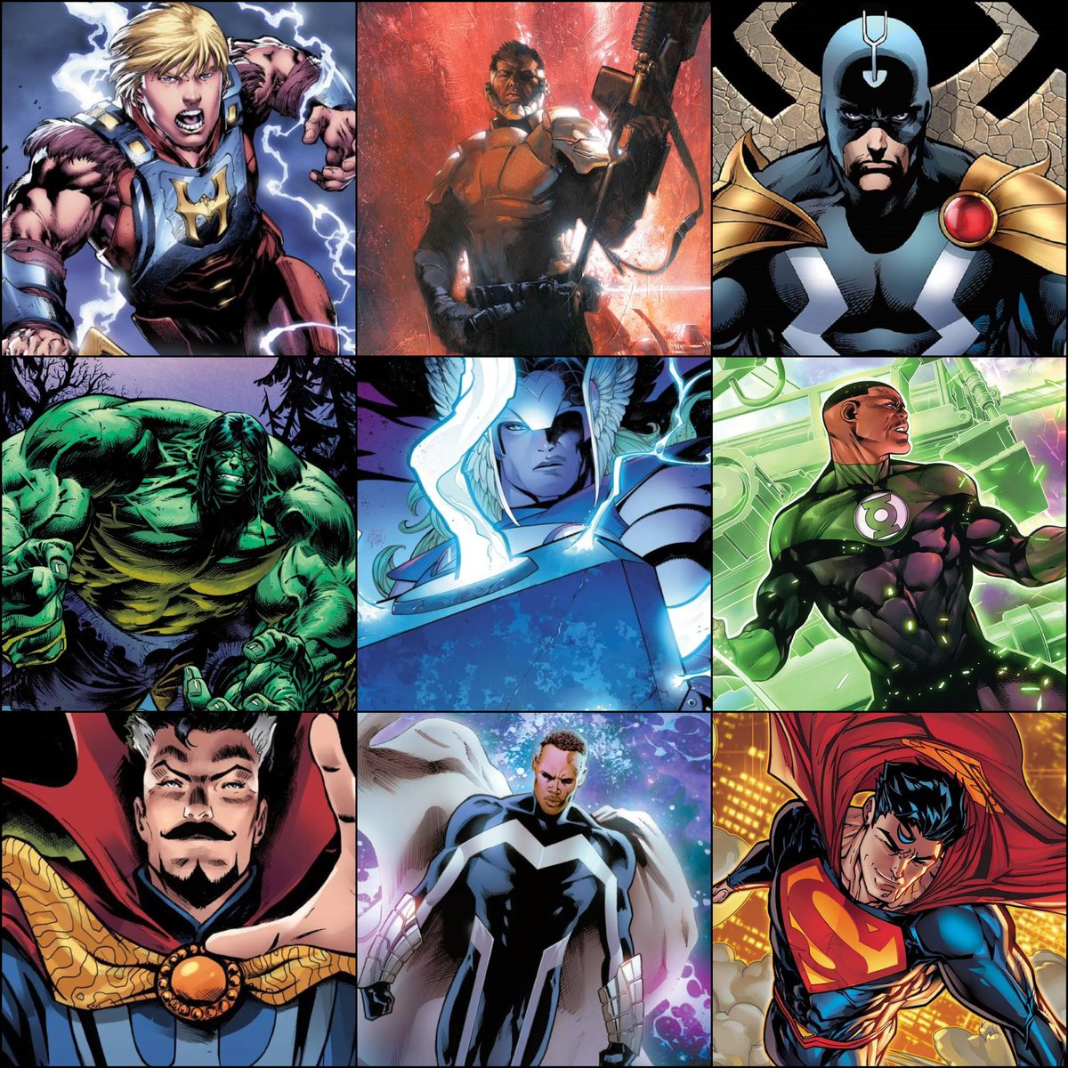 You can only choose one character pictured as the sole protector of the planet, who will you pick? ***Man on the Wall version of Nick Fury is pictured ***