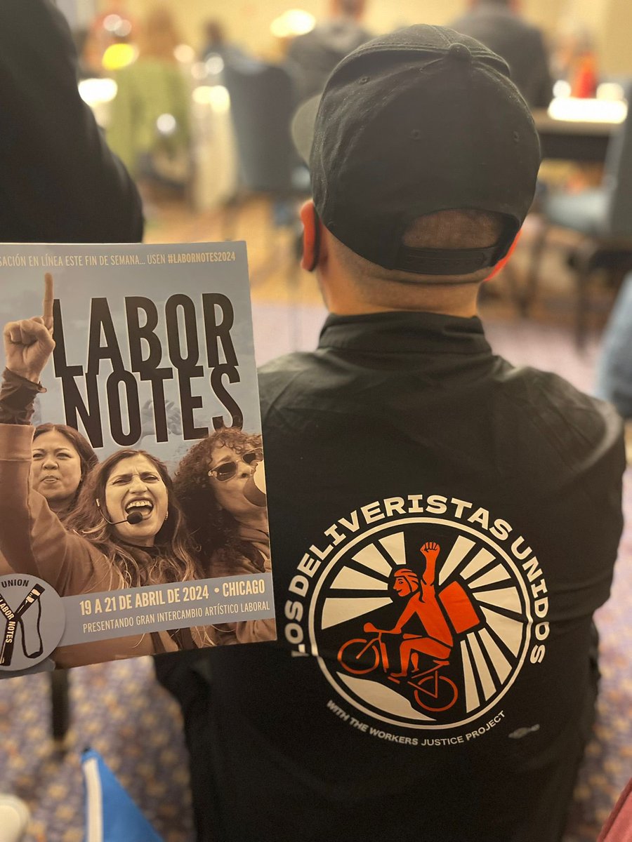This is @LosDeliveristas second @labornotes conference. We’re inspired by all the courageous organizing that happening everywhere to put the movement back in the labor movement. We’re proud to be part of a movement of workers that organizing to win rights on the job.