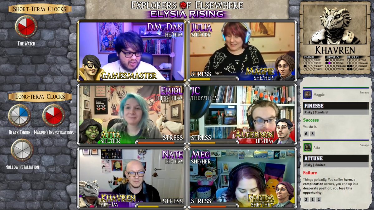 EoElsewhere's tweet image. The Crew sift through their latest magic item haul, but a new nemesis emerges to cause trouble.

See how it pans out in the latest ep of our @bladesinthedark #actualplay, Elysia Rising, on the EoE YT channel or on #podcast!

Like &amp;amp; sub for more content like this!

#ttrpgcommunity