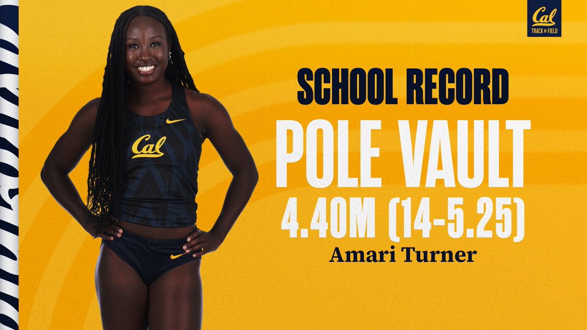 Another 𝐒𝐂𝐇𝐎𝐎𝐋 𝐑𝐄𝐂𝐎𝐑𝐃 for the Bears, this time courtesy of Amari Turner!! She breaks her own program-best mark at 4.40m (14-5.25). 🔥 #GoBears🐻