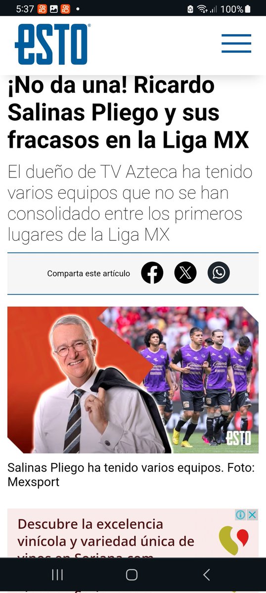 EL EMPRESARIO FRACASADO.

Presume mucho Salinas Pliego @RicardoBsalinas, de su fortuna. Sabemos que nació millonario y parte de su fortuna es del pueblo.

Equipos de fútbol fracasados por 

Veracruz: 0 campeonatos.
Jaguares: 0
Atlas: 0
Puebla: 0
Mazatlan: 0
Morelia: 1