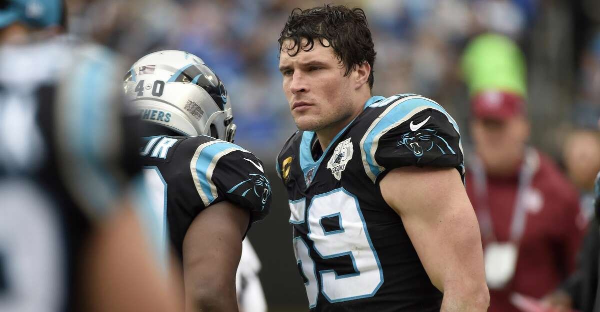 nflrums's tweet photo. Happy Birthday to Carolina Panthers Luke Kuechly 

- 118 Games 
- 1092 Tackles 
- 12.5 Sacks 
- 18 INT 
- 66 PD
- 75 TFL 
- 7X Pro Bowl https://t.co/X1gXJKOenO