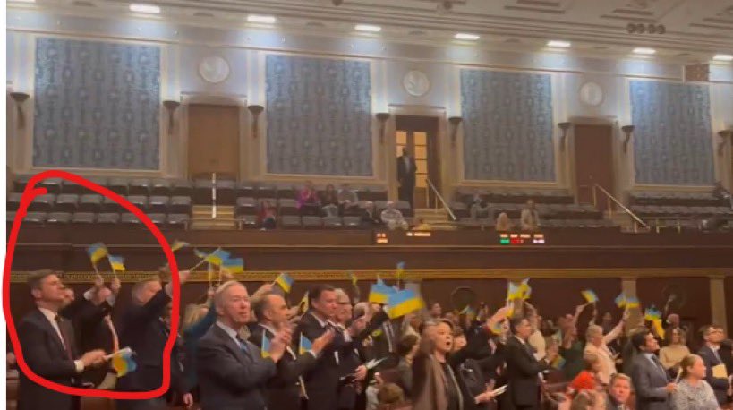 Why Congressman Greg Stanton from AZ waving a Ukrainian flag? What about the invasion on his Southern border?