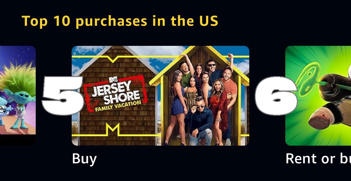 #JSFamilyVacation is the #5 Most Purchased of all TV shows and Movies on Amazon!! @MTV 🔥