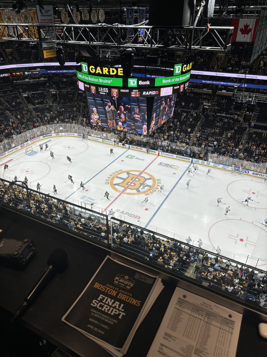 You live for moments like these. On the 🎤 for Game 1 of the Stanley Cup Playoffs.