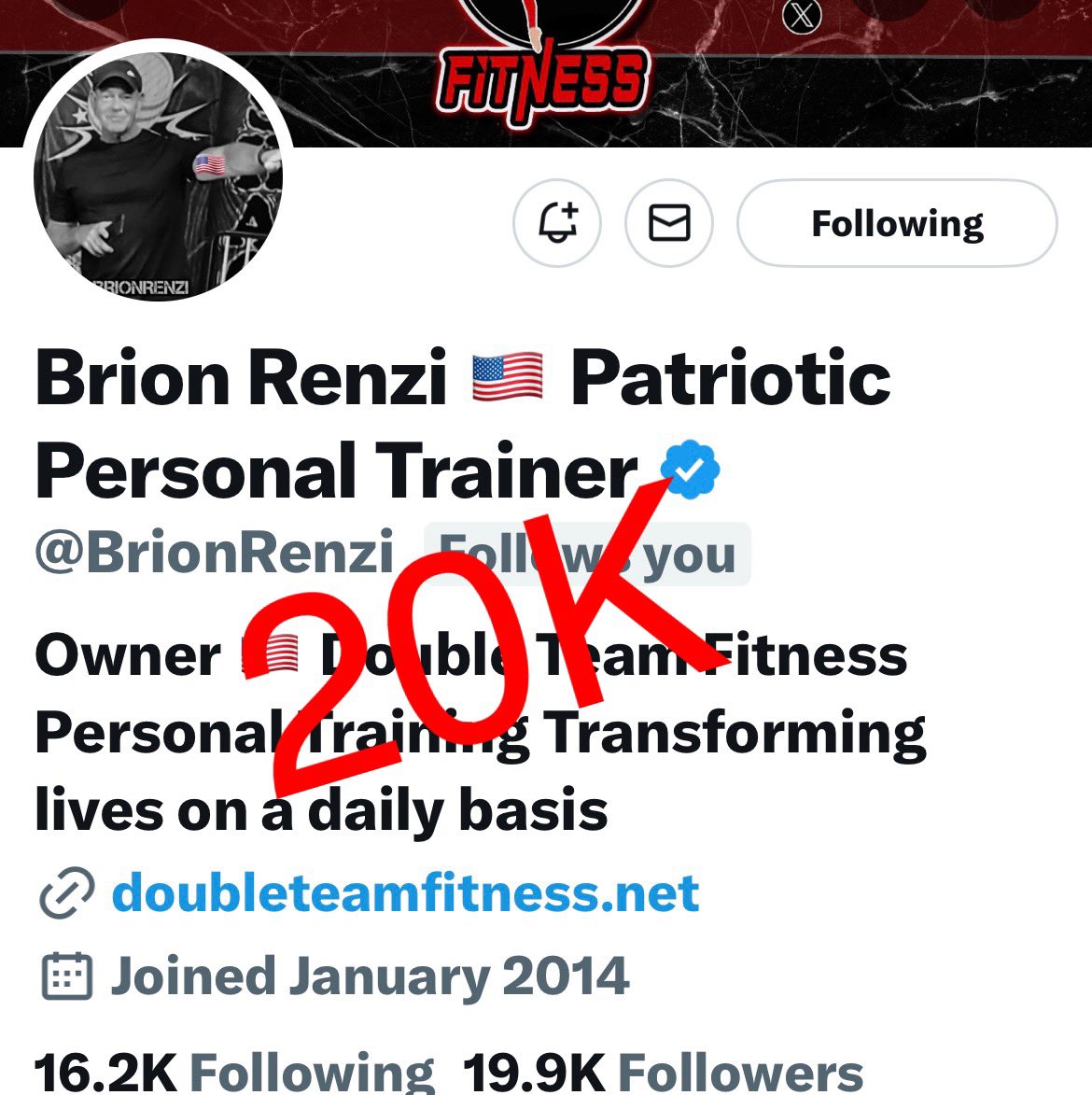 ‼️ Calling on all patriots please give my good friend @BrionRenzi a follow , let’s give him a boost to 20k ‼️ he’s an outstanding patriot , ⭐️a great follow!! 🇺🇸❤️🤍💙 🔥 @BrionRenzi