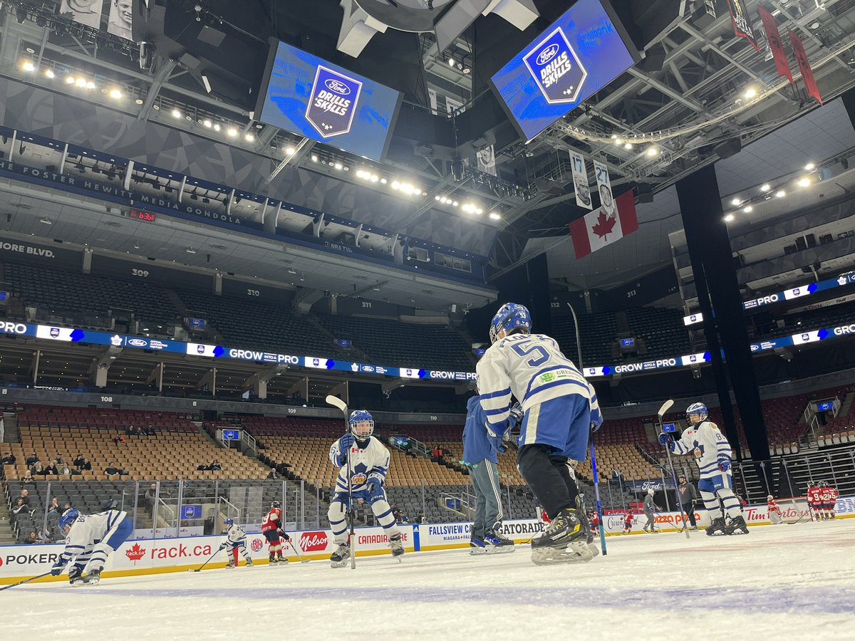 Leafsgregschell's tweet photo. That’s a wrap! Two days of Grow into Pro with Ford Drills &amp; Skills athletes at Scotiabank Arena.  

Up next, Game 1! https://t.co/rFo1xhVxsf
